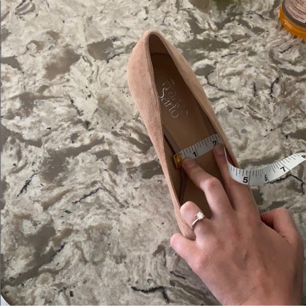 Franco Sarto Tan Suede Block Heels - Picture 11 of 12